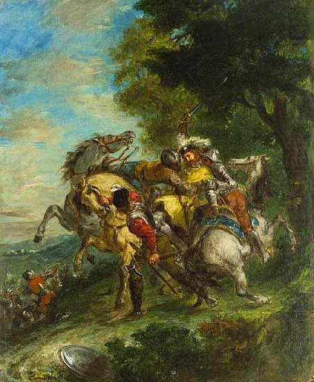 Weislingen Captured by Goetz's Men, Eugene Delacroix